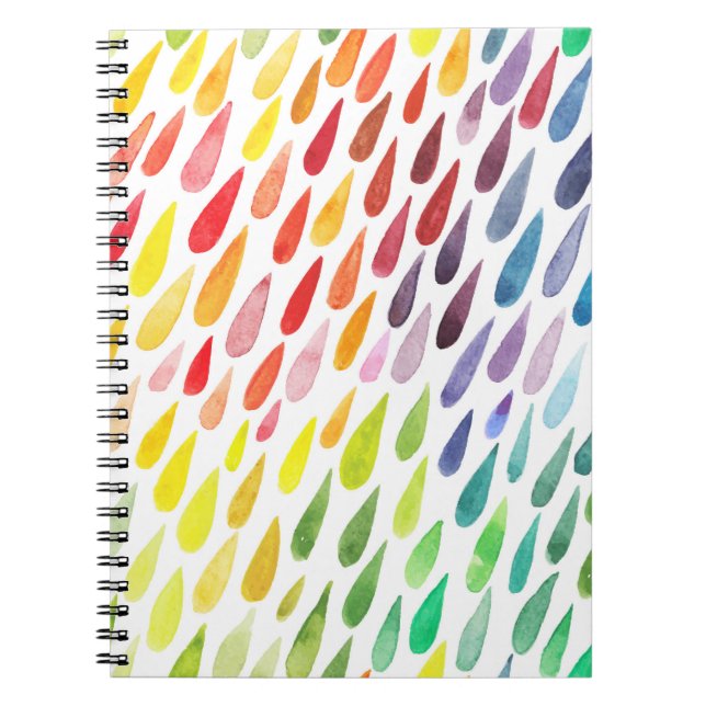 Colourful Watercolor Splash Set Notebook (Front)