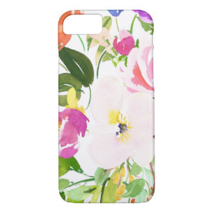 Colourful Watercolor Spring Blooms Floral Case-Mate iPhone Case