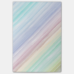 Colourful watercolor stripes pattern post-it notes