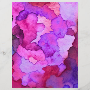 colourful watercolor style craft paper 8.5x11"