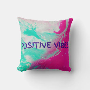 Colourful Watercolor Tie Dye Throw Pillow