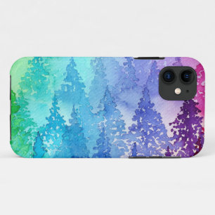 Colourful Watercolor Trees Case-Mate iPhone Case