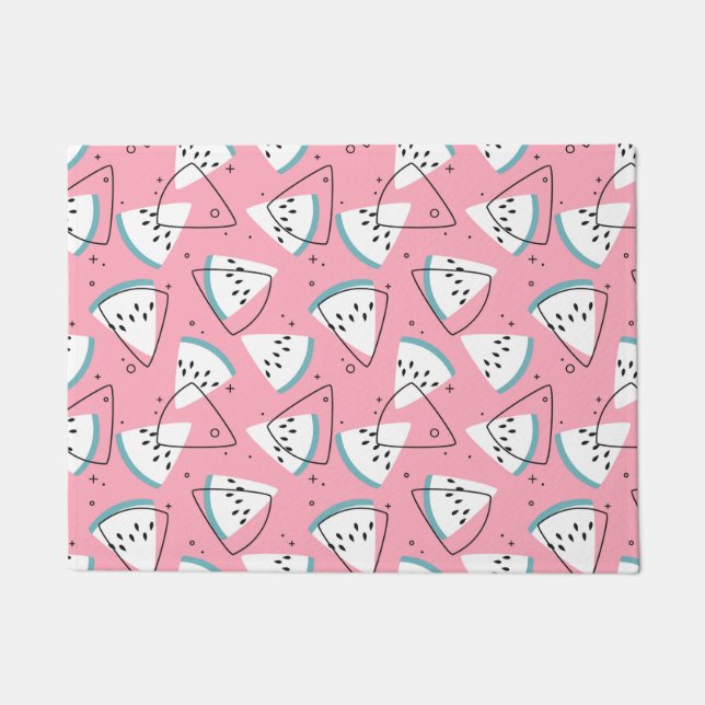 Colourful Watercolor Watermelons Doormat (Front)