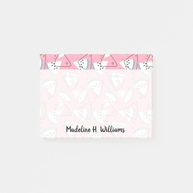 Colourful Watercolor Watermelons Post-it Notes (Front)