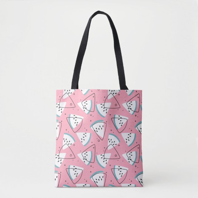 Colourful Watercolor Watermelons Tote Bag (Front)