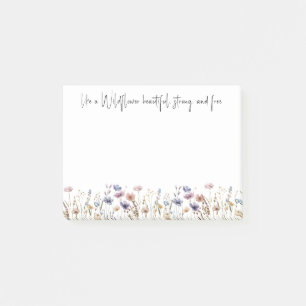 Colourful Watercolor Wildflower Post-it Notes