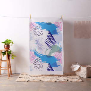 Colourful watercolors abstract brushstrokes patter fabric