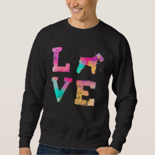 Colourful Watercolour Standard Schnauzer Mama Sweatshirt
