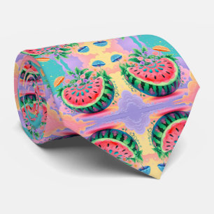 Colourful watermelon for Fathers Day Tie