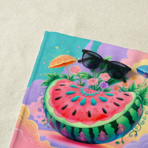 Colourful watermelon for Summer Beach Towel