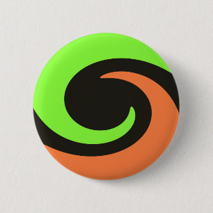 colourful wave 6 cm round badge