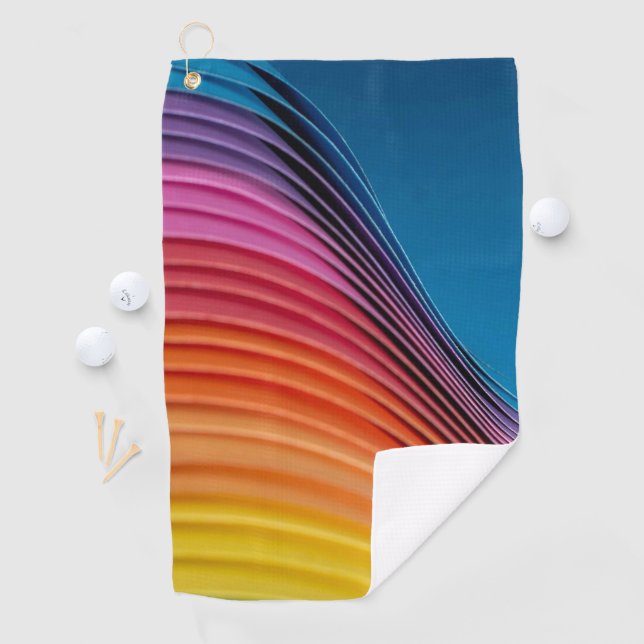 Colourful Wave  Golf Towel (InSitu)