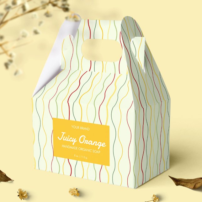 Colourful Wave Lines Gable Box Soap Brand Packagin (Creator Uploaded)