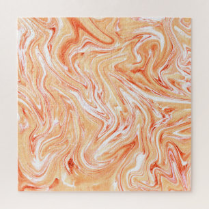 Colourful Wave Liquid Paint Texture Jigsaw Puzzle