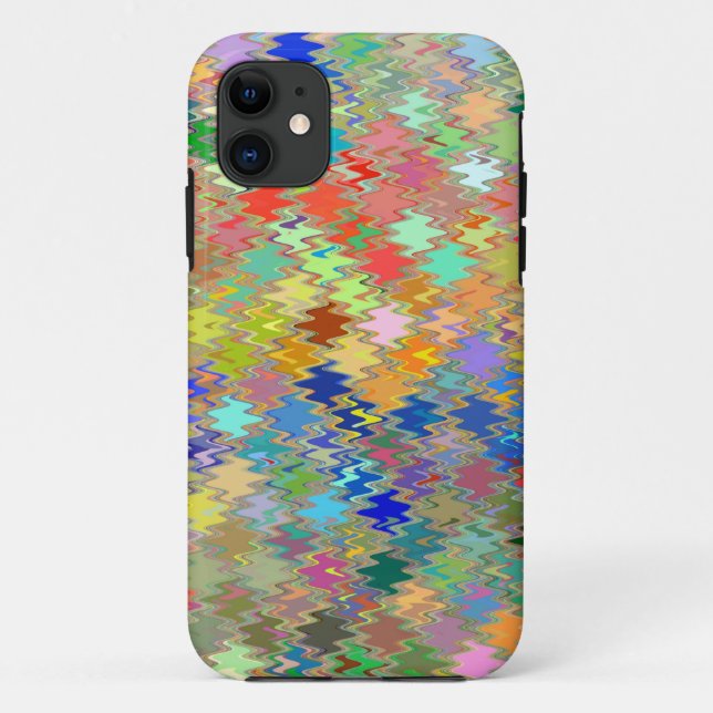 Colourful Wave Pattern Case-Mate iPhone Case (Back)