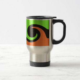 colourful wave travel mug