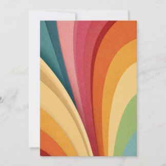 Colourful waves and shapes in design thank you card
