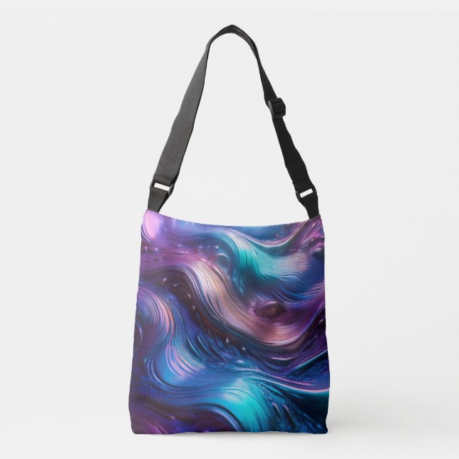 Colourful Waves Crossbody Bag (Front)