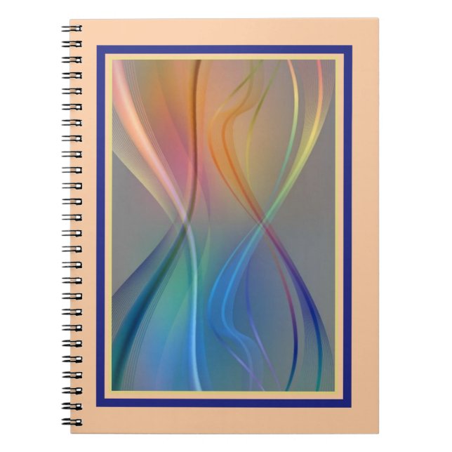 colourful waves notebook (Front)