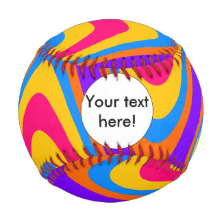 Colourful waves pattern baseball