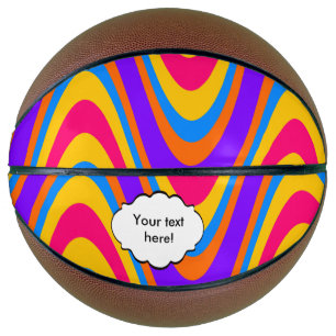 Colourful waves pattern basketball