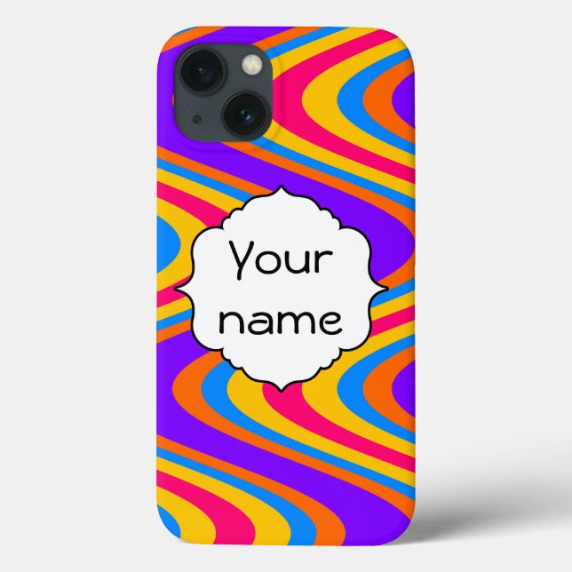Colourful waves pattern Case-Mate iPhone case (Back)