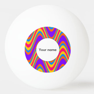 Colourful waves pattern ping pong ball