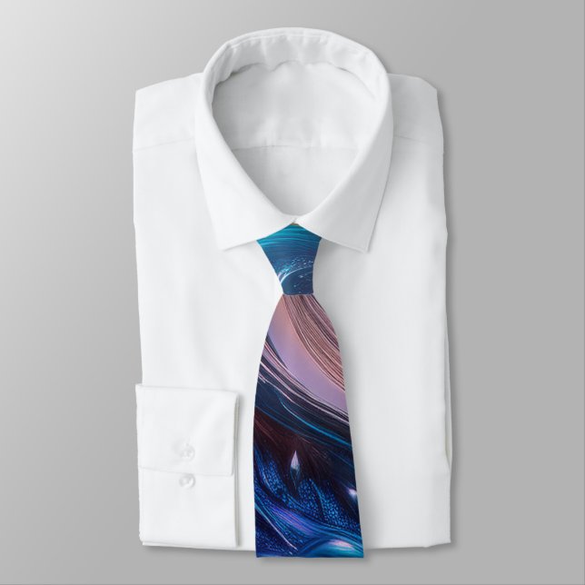 Colourful Waves Tie (Tied)