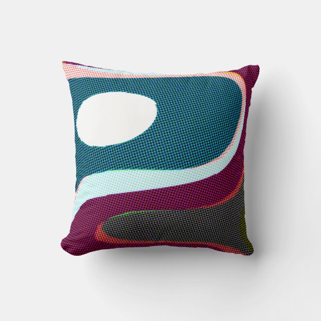 Colourful Wavy Abstract 612 Cushion (Front)
