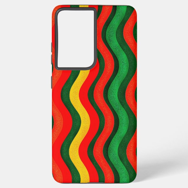 Colourful Wavy Pattern  Samsung Galaxy S21+ Case (Back)