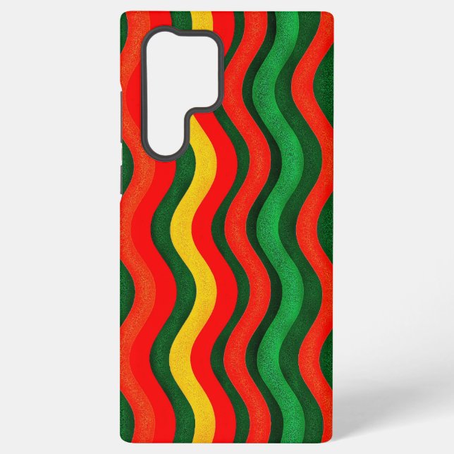 Colourful Wavy Pattern  Samsung Galaxy S22 Ultra Case (Back)