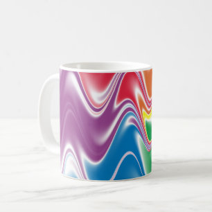 Colourful Wavy Swirl Pattern Coffee Mug