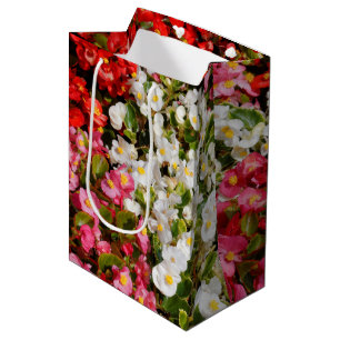 Colourful Wax Begonias Medium Gift Bag