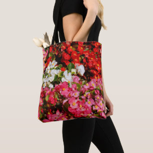 Colourful Wax Begonias Tote Bag
