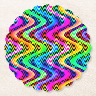 colourful weaves paper coaster