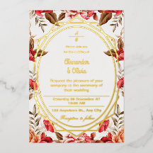 Colourful Wedding Modern Botanical Floral Garden