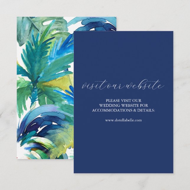 Colourful Wedding Website Insert Card Script (Front/Back)