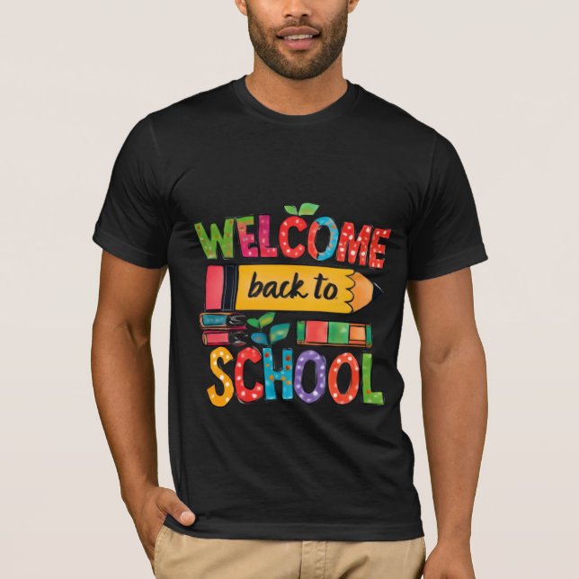 Colourful Welcome Back to School T-Shirt (Front)