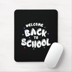 Colourful Welcome Back to School Typography Mouse Pad