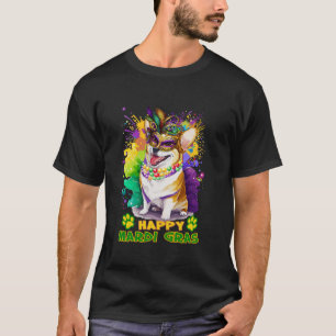 Colourful Welsh Corgi Dog Mum Dad Mardi Gras Yall T-Shirt