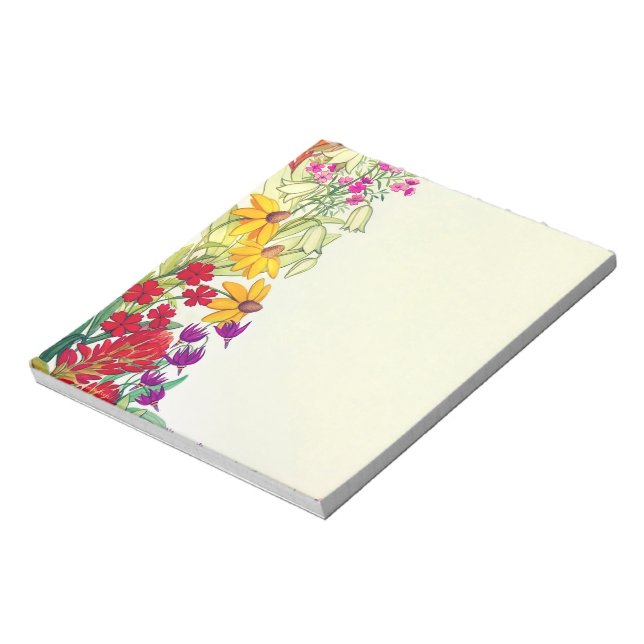 Colourful Western Wildflowers Notepad (Rotated)