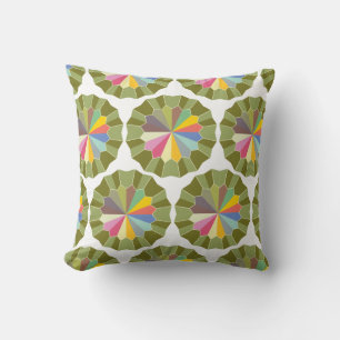 colourful wheel patterned cushion