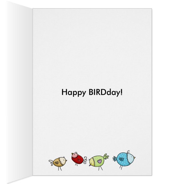 Colourful Whimsical Birds- Customisable (Inside (Right))