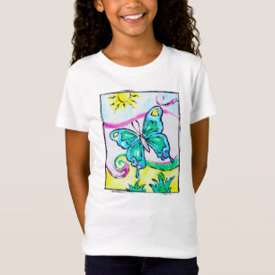 Colourful, whimsical butterfly t-shirt