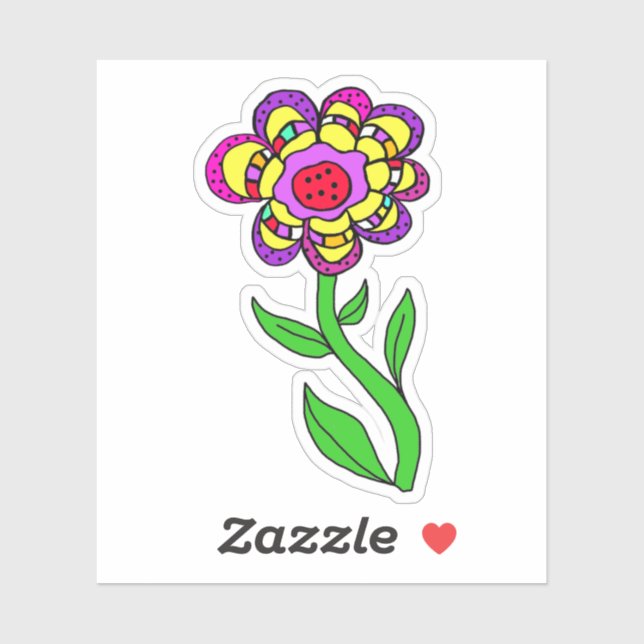 Colourful Whimsical Flower (Sheet)