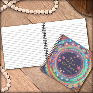 Colourful Whimsical Fun Personalised Bucket List Notebook