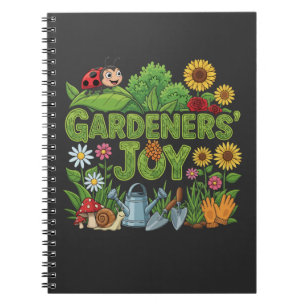 Colourful & Whimsical "Gardeners' Joy" Cartoon Notebook
