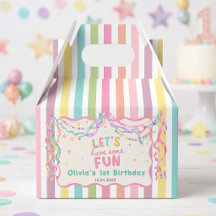 Colourful Whimsical Girl Birthday Favour Boxes