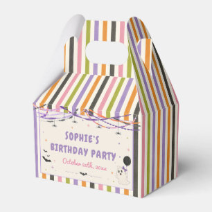Colourful Whimsical Halloween Birthday  Favour Box