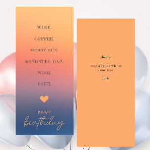 Colourful Whimsical Rainbow Happy Birthday Card